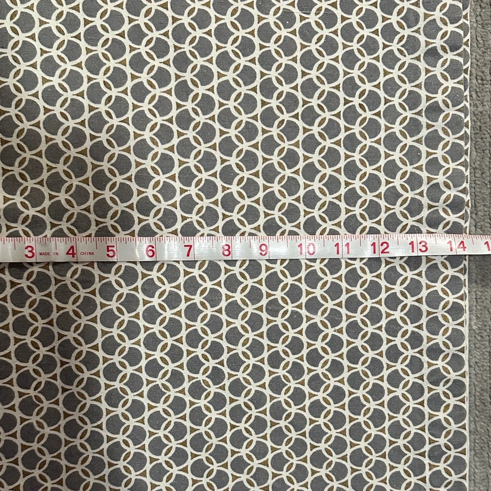 Gray and White Patterned table runner